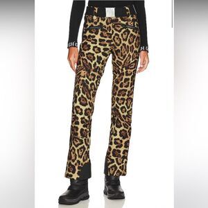 Goldbergh Pippa Roar Ski Pants Waterproof Leopard Jaguar Cheetah US 8 Minou